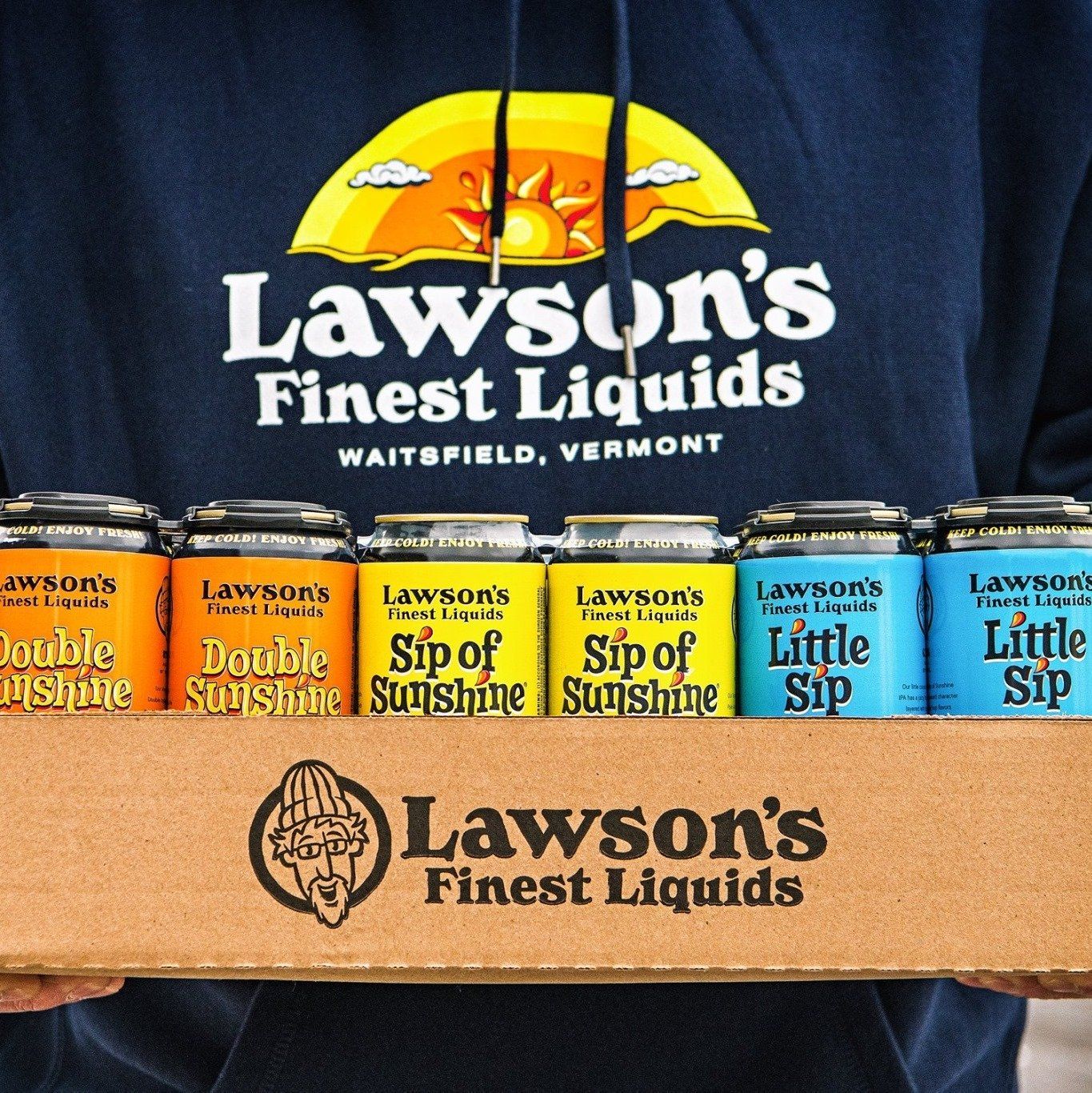 An array of Lawson's Finest Liquids beers from Waitsfield, Vermont