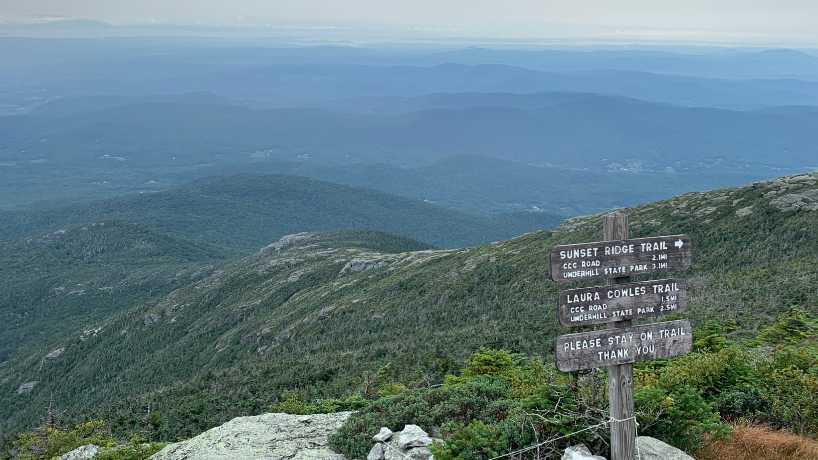 Summit of Mount Mansfield in Underhill State Park