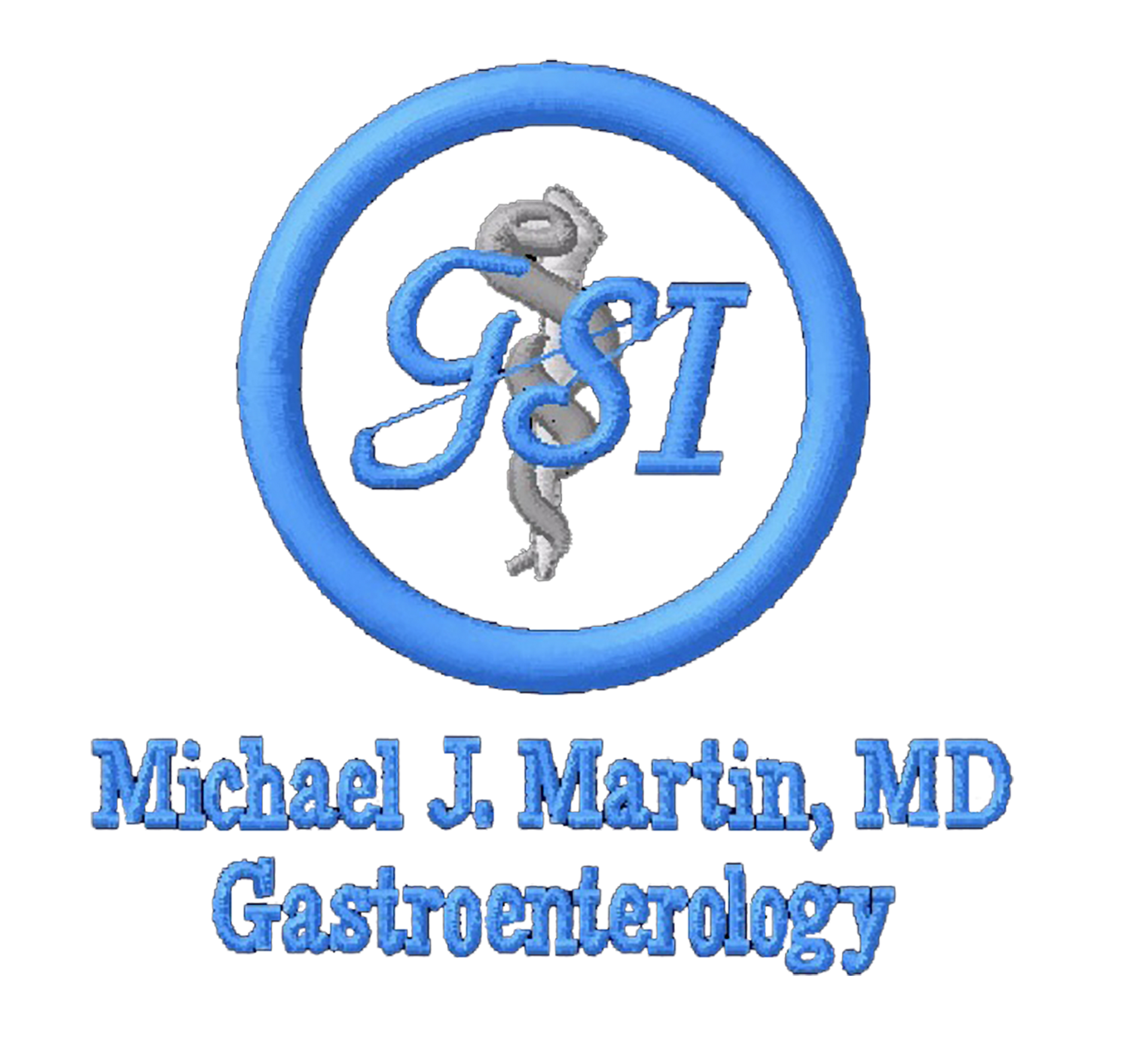 A logo for michael j martin md gastroenterology