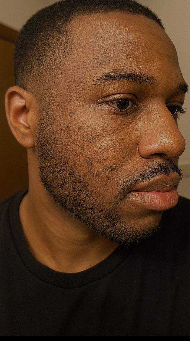 acne, eczema, bumps, dark spots on face