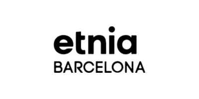 A black and white logo for etnia barcelona