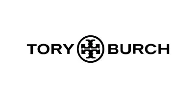 The logo for tory burch is black and white on a white background.