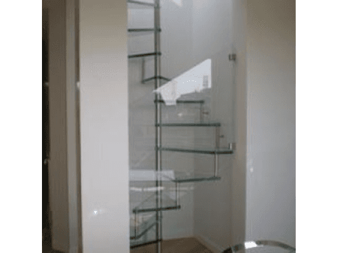 scale in vetro, scale a chiocciola in vetro, piani in vetro