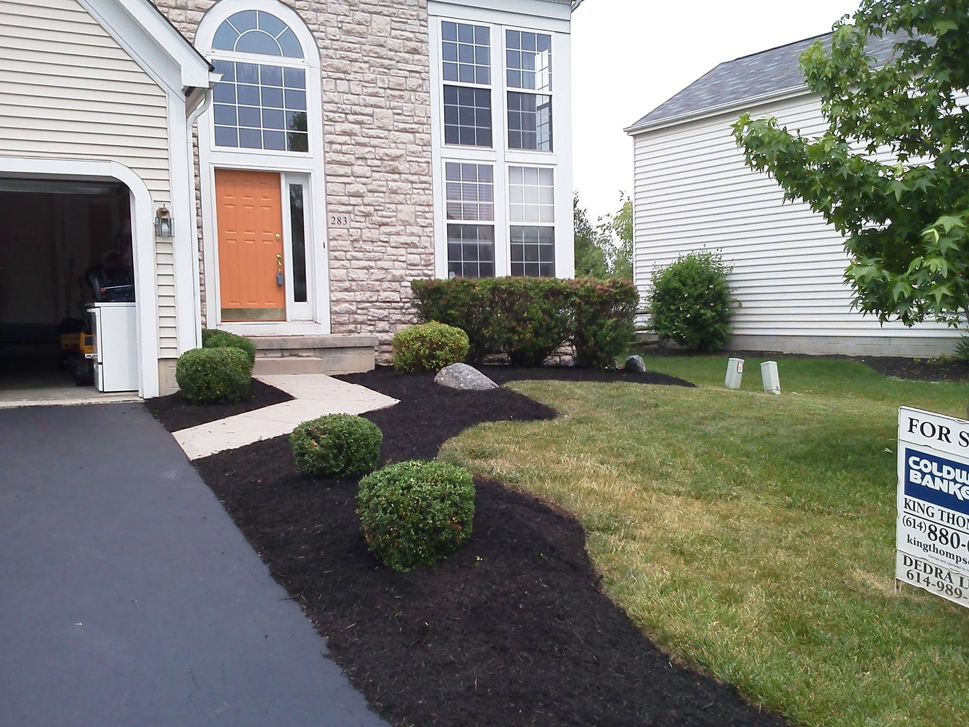 Landscaping In A Big House — Powell, OH — Dependable Landscape Services, Inc.