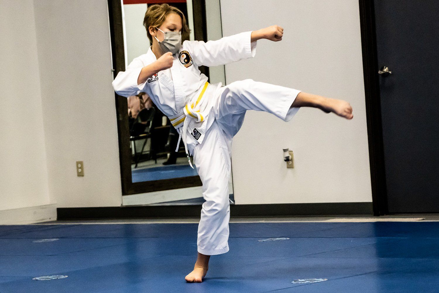 Yellow Belt Karate Student Plano, TX - Kicking