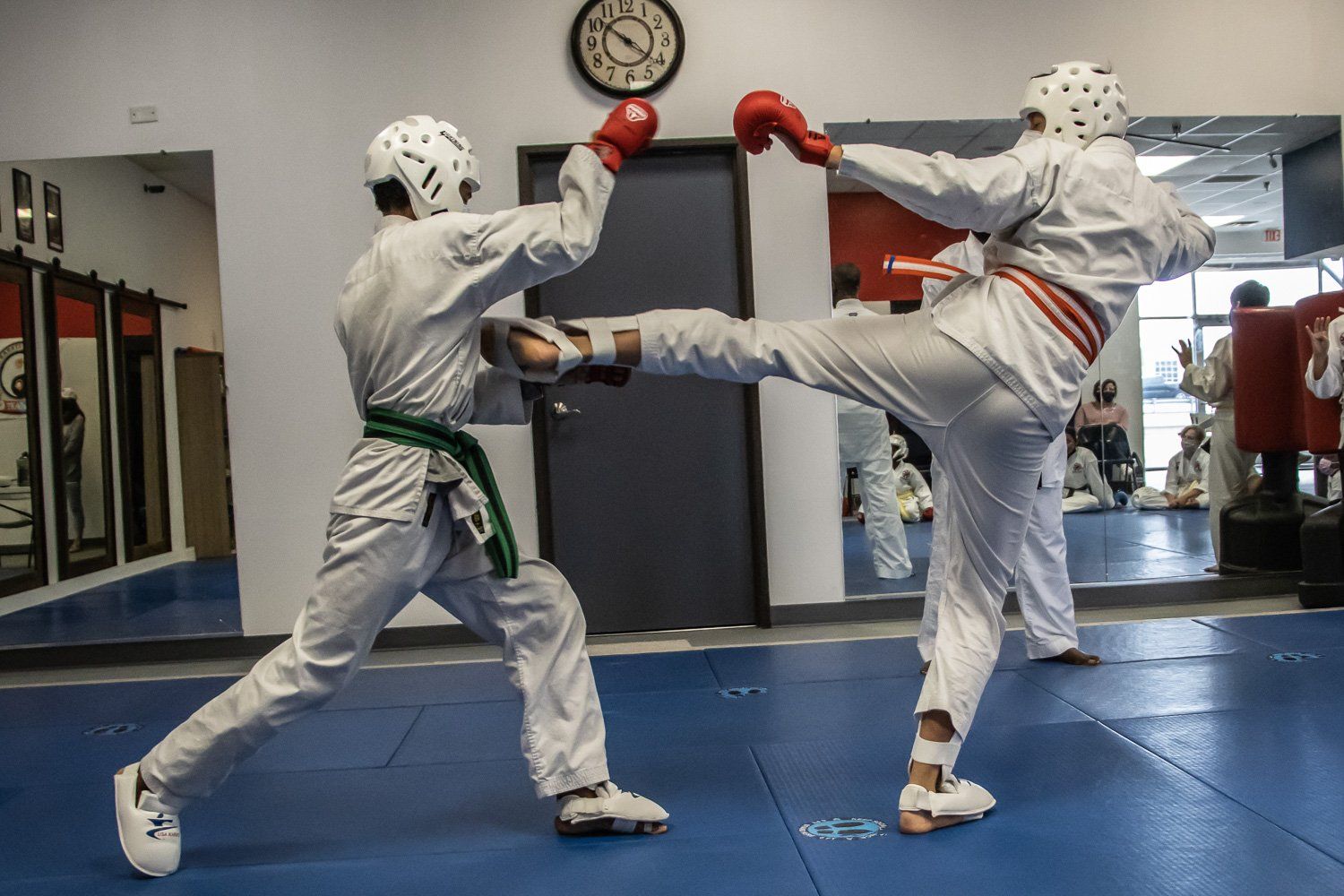 Students sparring at the Plano TX  Dojo photo 2