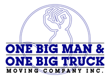 One Big Man & One Big Truck Moving Business Logo
