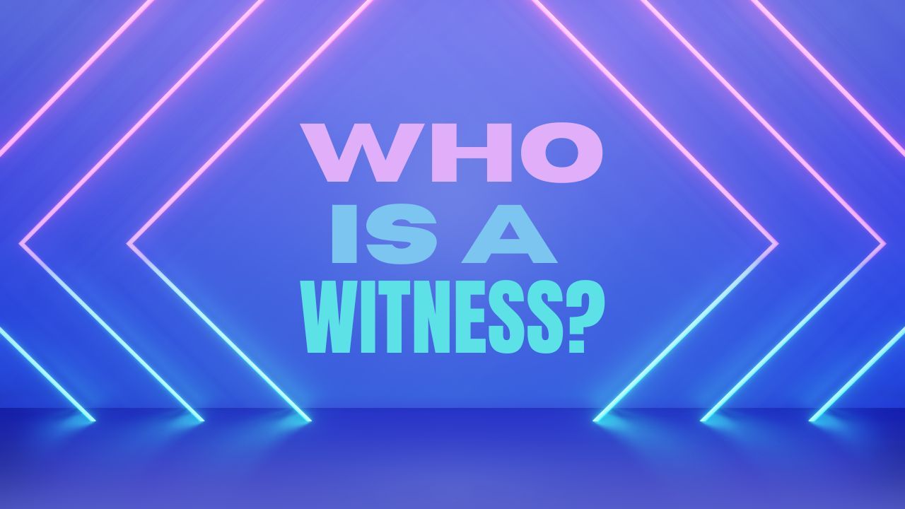 A neon sign that says who is a witness