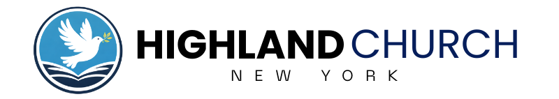 The logo for highland church the spirit anointing the word