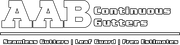 A logo for a company called aab continuous gutters