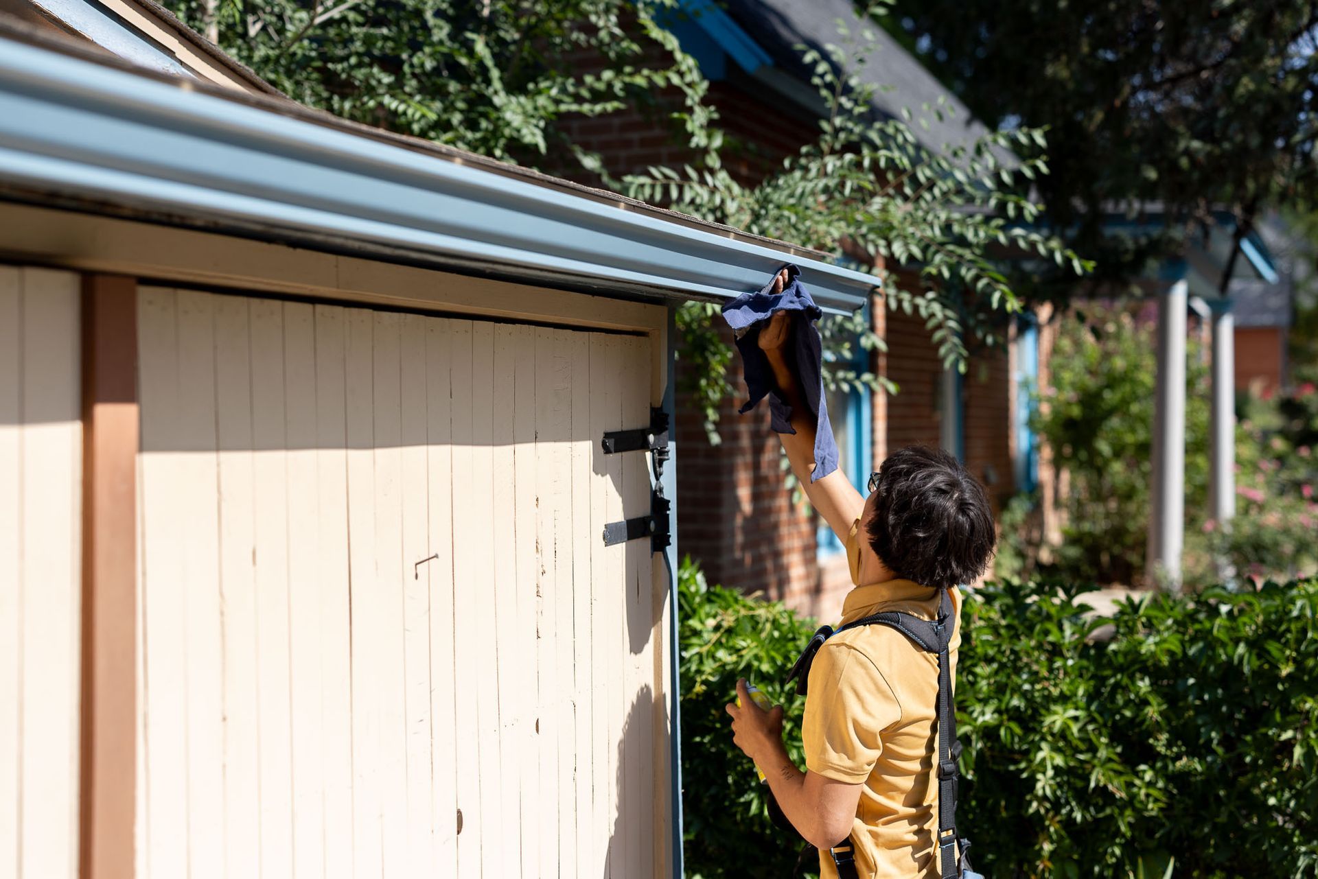 leave inside a gutter