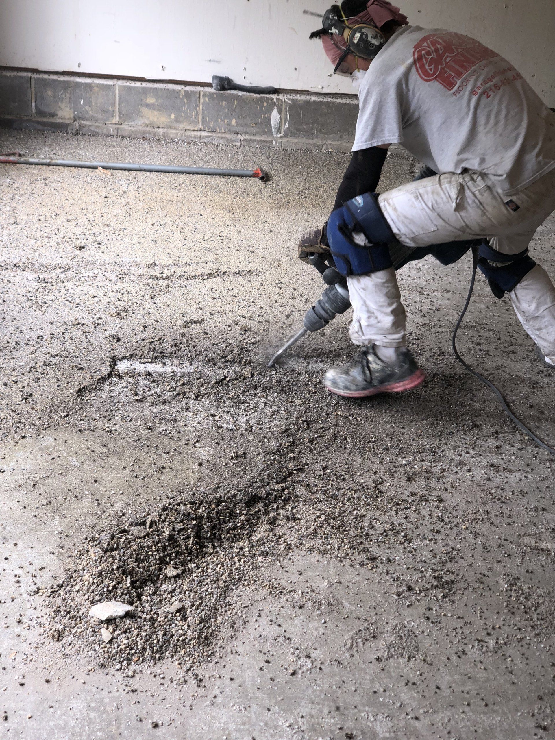 Nature Stone Garage Flooring Replacement