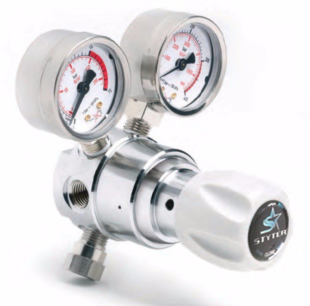 regulador de pressão simples estágio, duplo estágio,  diafragma inox, hasteloy, gases especiais