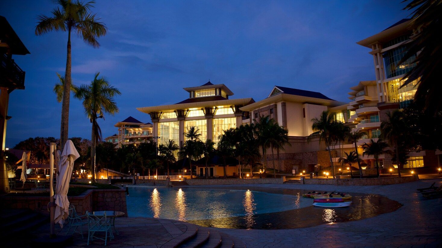 The Midnight Concierge : Elegant hotel interior at night capturing the mystery and dedication of aft