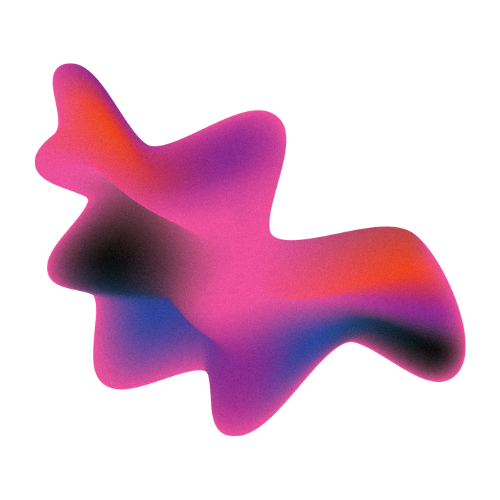 A pink and purple swirl on a white background