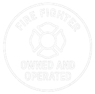 Firefighter emblem, text 