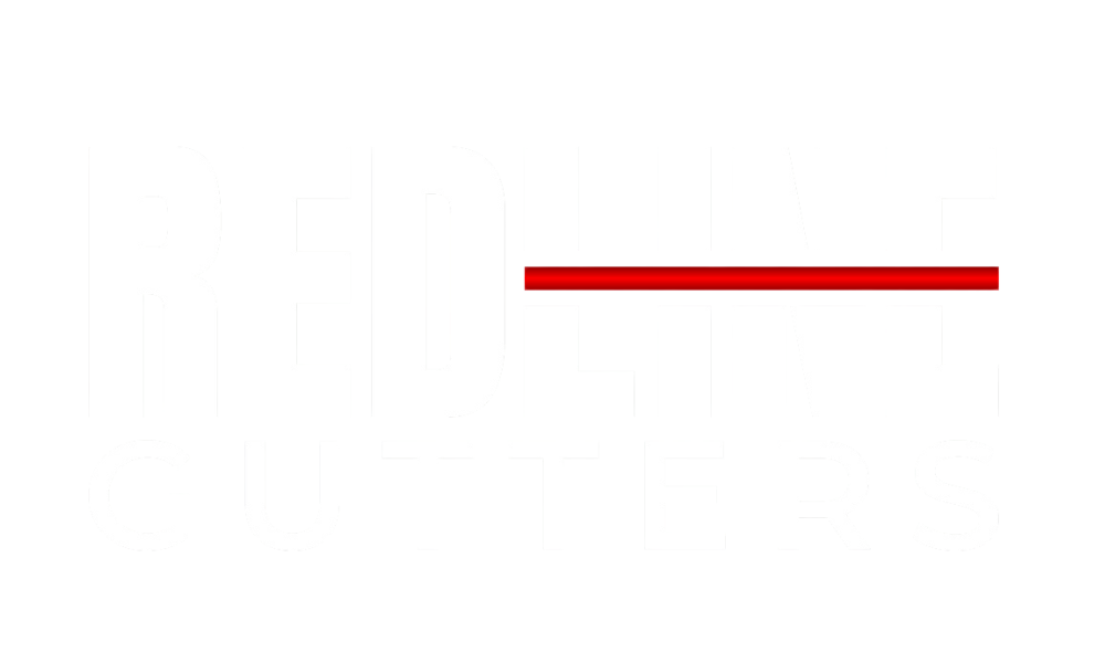 Red horizontal line, right of partially visible white text.