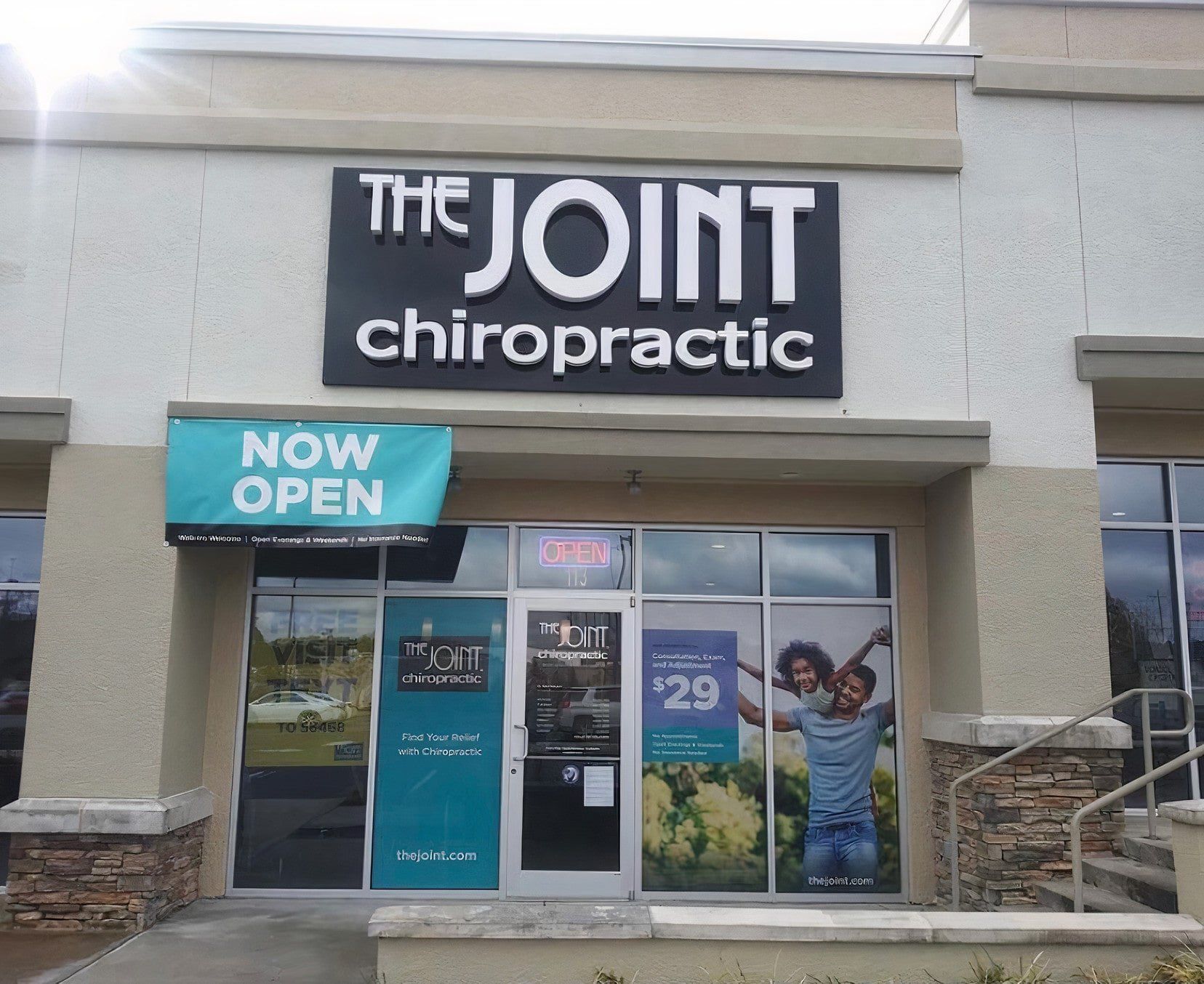 the joint chiropractic - channel letter install in greenville, sc