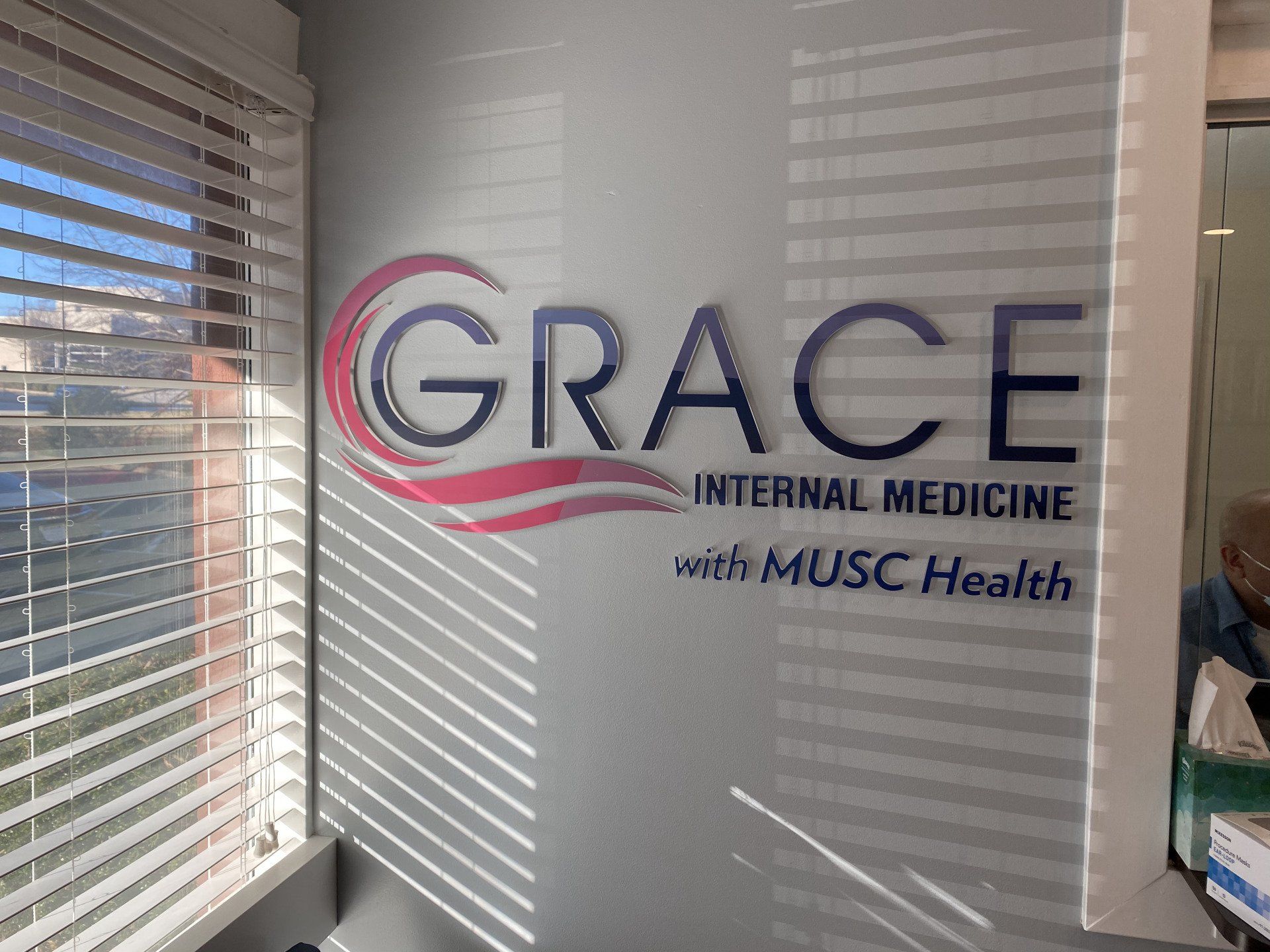grace internal medicine - vinyl graphic for interiors by upstate signs and graphics