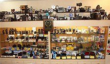 Our new camera department and our collection of antique cameras above them.