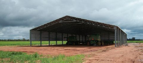 steel sheds with trucks
