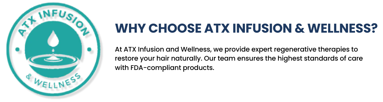 A sign that says why choose atx infusion and wellness