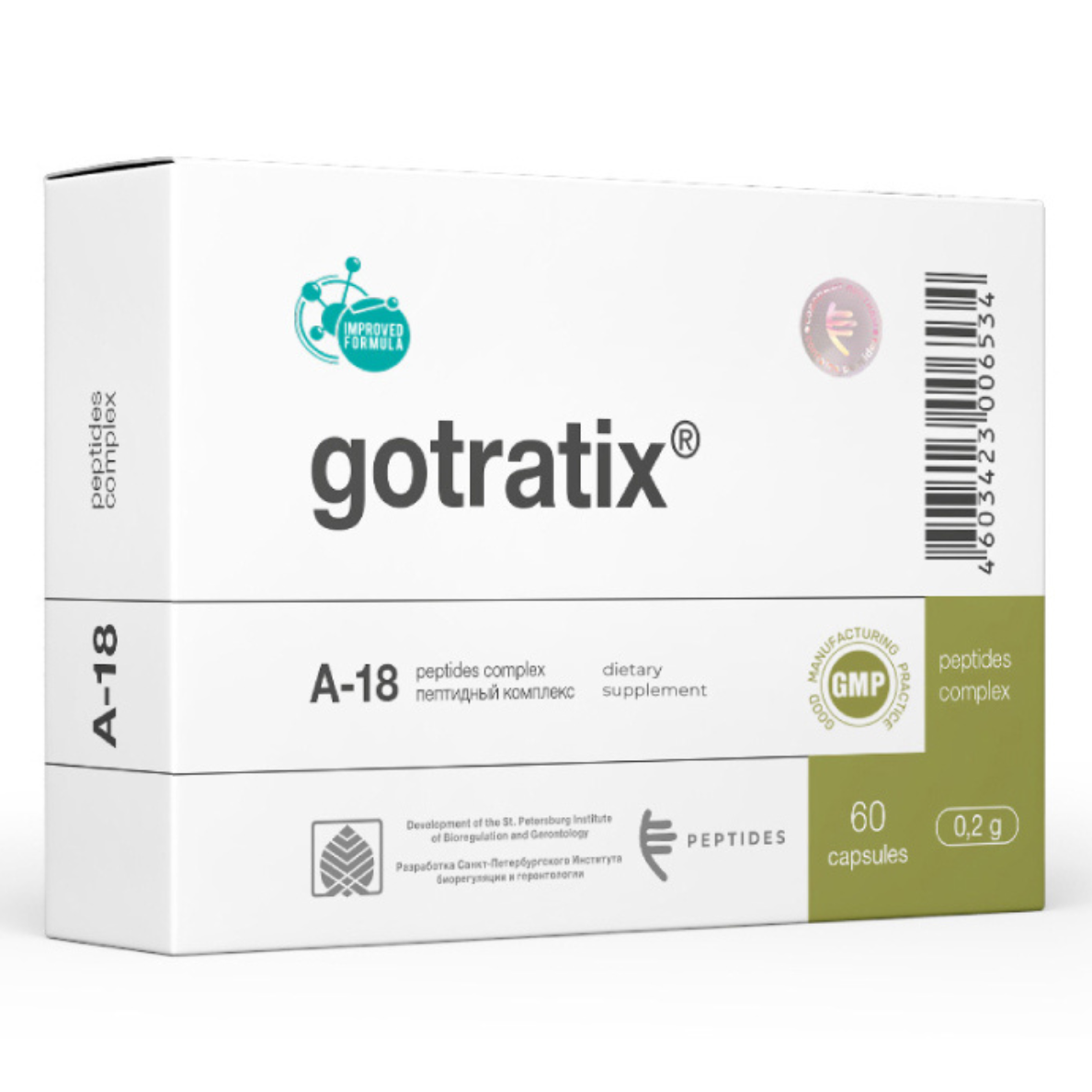 A box of gotratix a-18 60 capsules