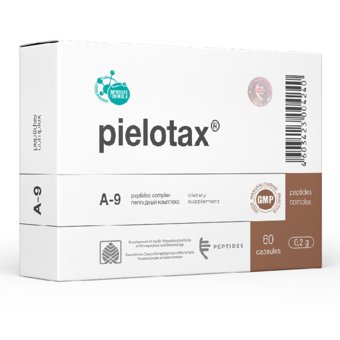 A box of pielotax a-9 is stacked on top of each other on a white background.
