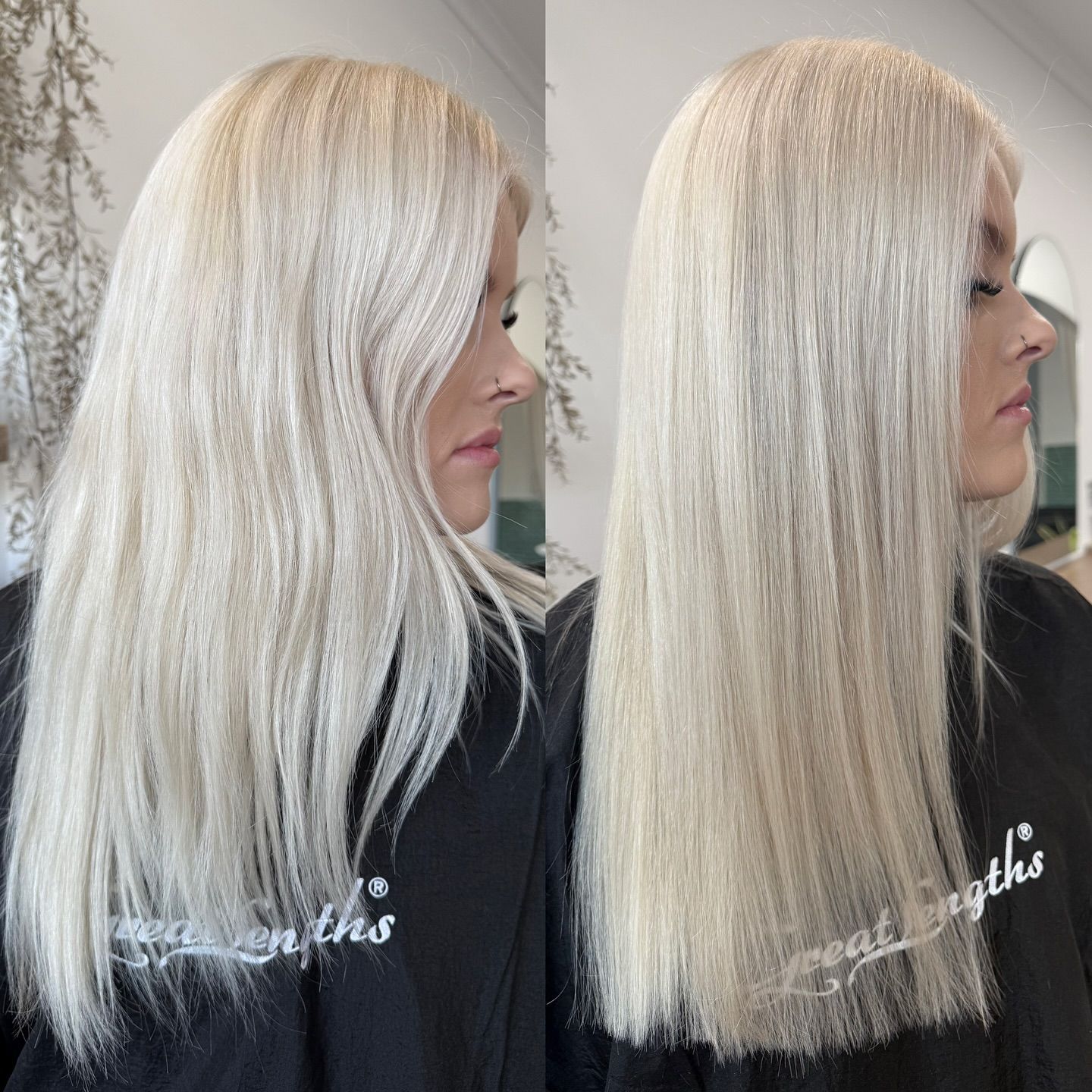 A Woman with Very Long Hair Is Standing in A Salon — Eden Hair in Pacific Paradise, QLD