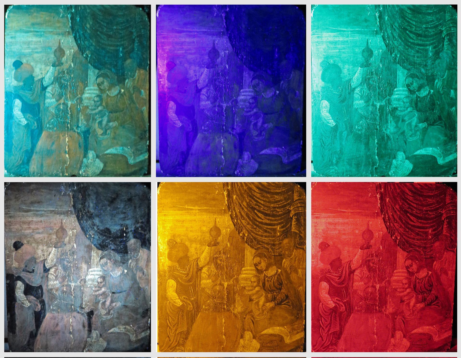 Examen infrarouge oeuvres d'art