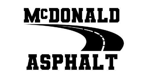 McDonald Asphalt logo with road curving across the middle, company name above and below.