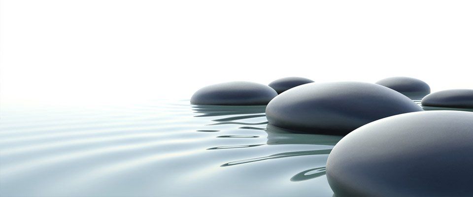 View of stones in water