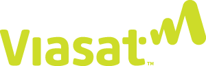 A green logo for viasat tm on a white background