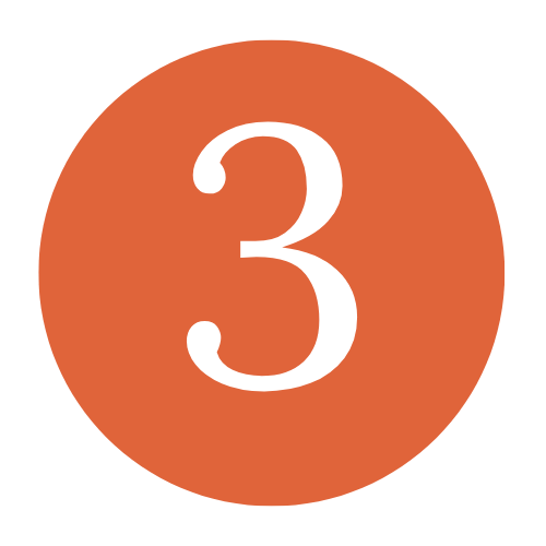 A red circle with the number three inside of it