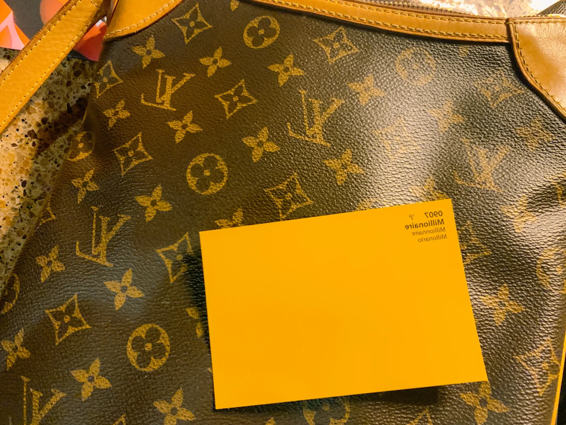 Louis Vuitton pattern inspiration used to match custom wallpaper design