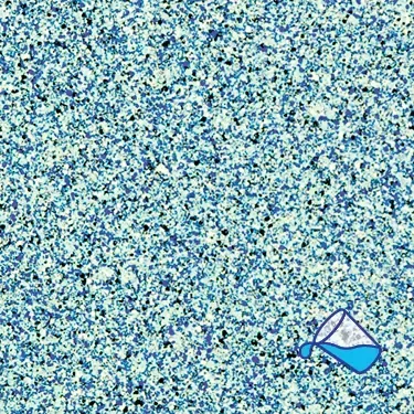 A close up of a blue and white marble texture.