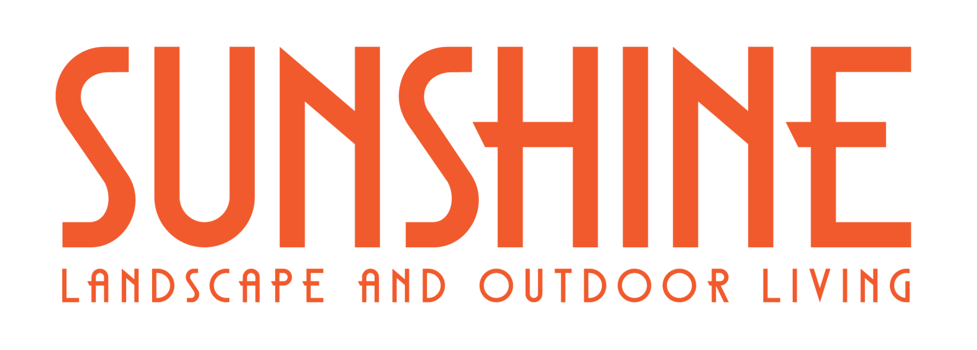 A logo for sunshine landscape and outdoor living