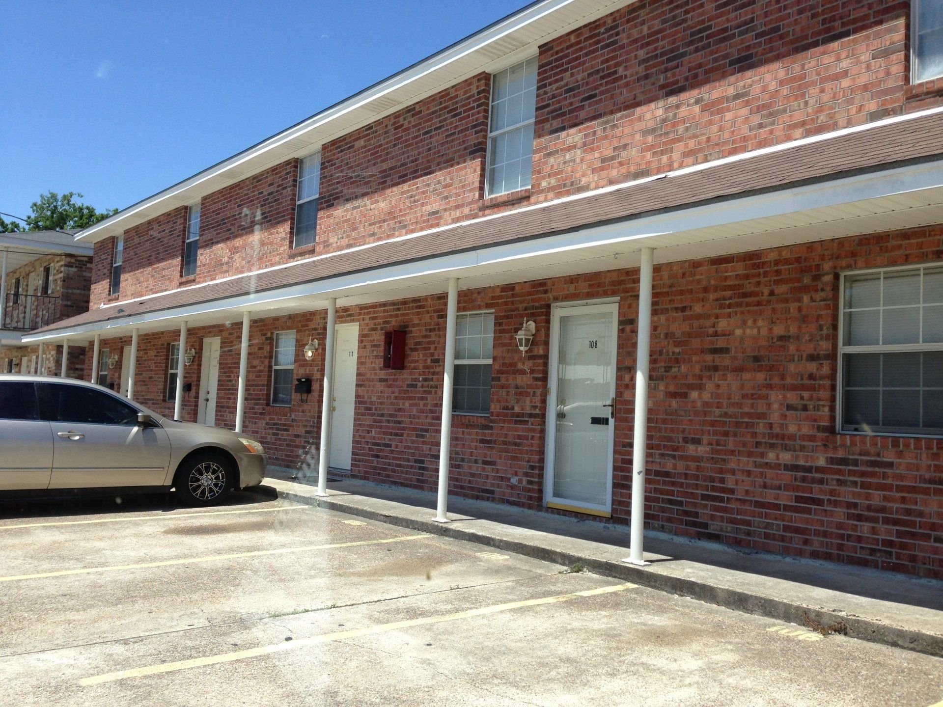 Brick apartment building