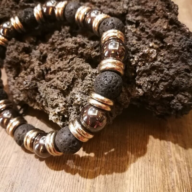 bracciale pietre e lava