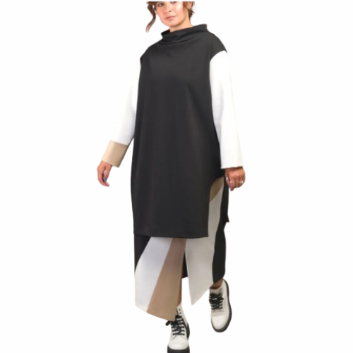 Abito ampia vestibilità, viscosa mezza stagione