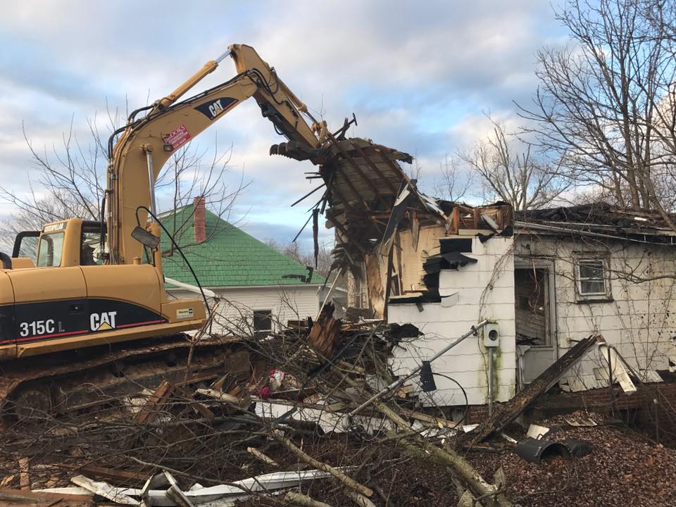 Another Heavy Equipment Destroying the House — Mantorville, MN — Brooks Excavating & Construction, LLC
