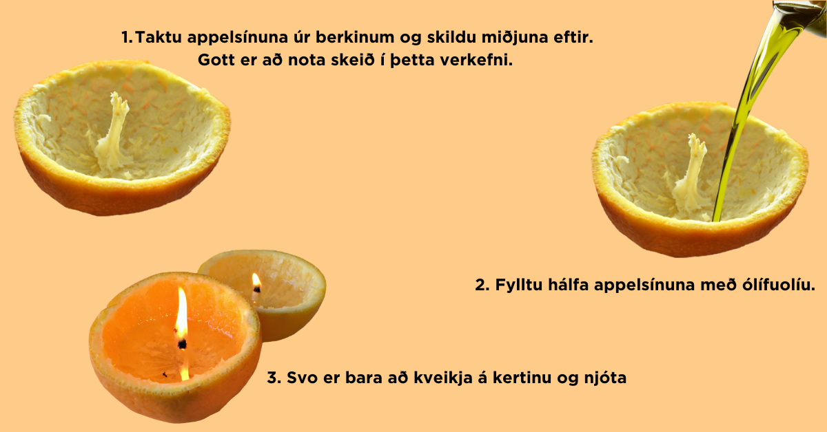 Hvernig búa á til appelsínukerti