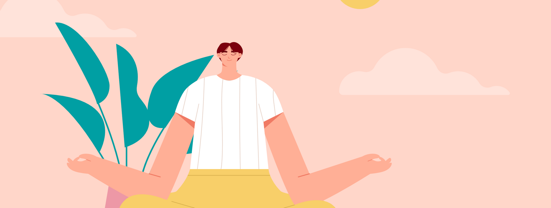 a woman sits in a lotus position with her eyes closed