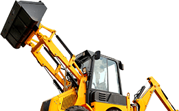 Yellow Excavator with Bucket Raised — Elmac Plant Hire In Taree