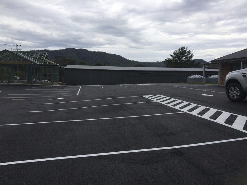 Line Marking in Parking Lot — Elmac Plant Hire In Taree