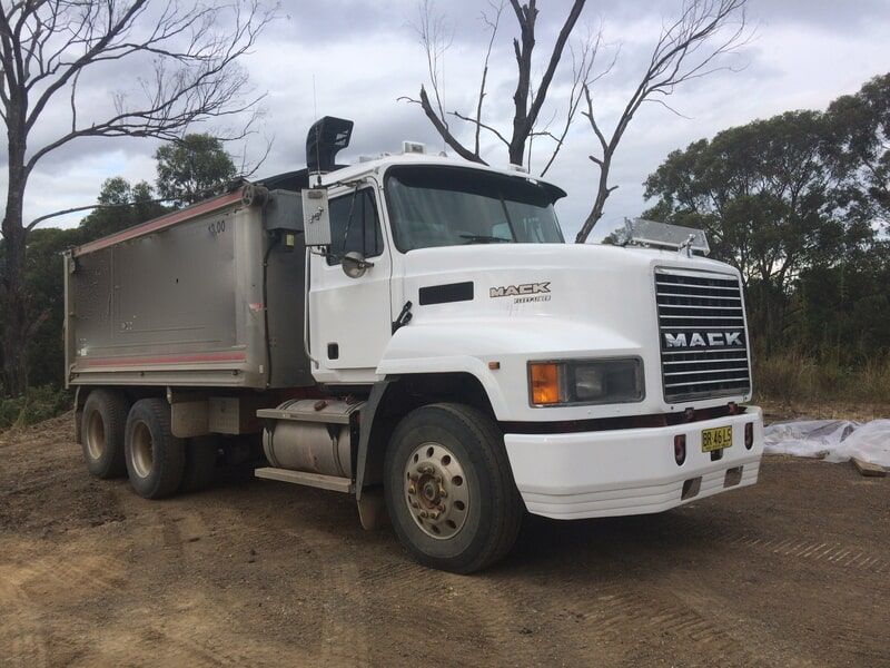 White Dump Truck — Elmac Plant Hire In Taree
