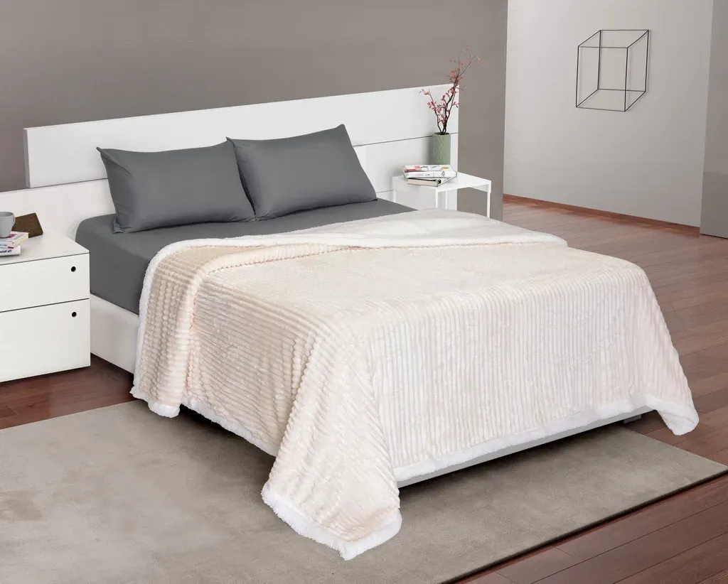 Acolchado Corderito Dobby 1 1/2 Plaza