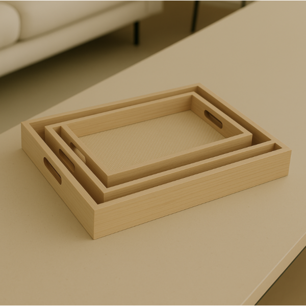 Bandejas altas natural x3 unidades