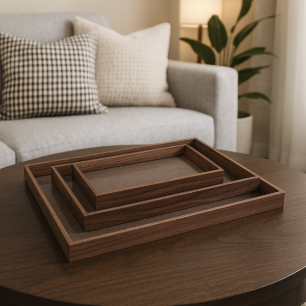 Bandejas set x3 marrón