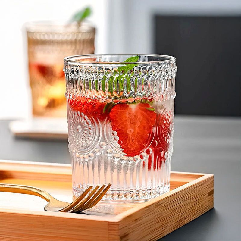 Vaso de Vidrio Sunflower 250ml En Caja x6 U